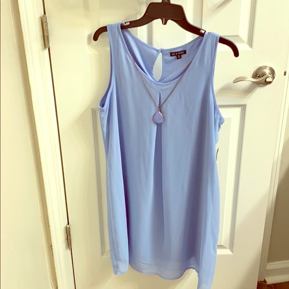 Light blue flowing dress